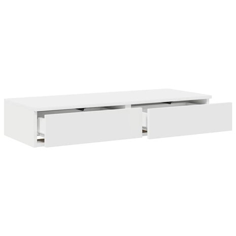 Bedlades met lade Wit 75 x 36,5 x 16,5 cm Bewerkt hout 5