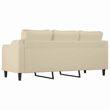 Driezitsbank 180 cm stof cr&egrave;mekleurig 5