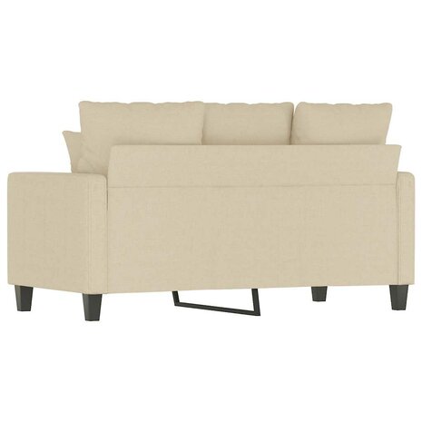 Tweezitsbank 120 cm stof cr&egrave;mekleurig 6