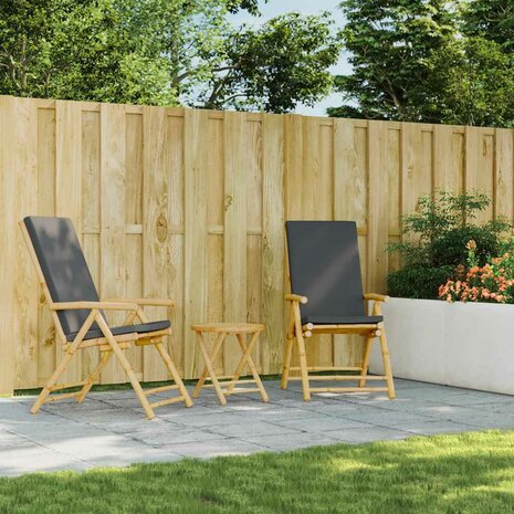 Tuintafel inklapbaar &Oslash; 45x45 cm bamboe 3