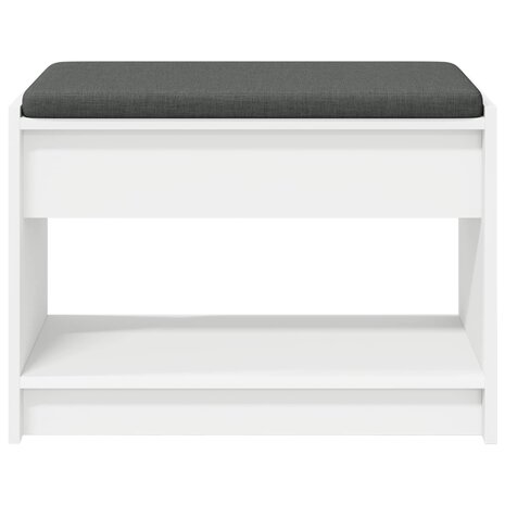 Halbank Wit 63 x 38 x 45 cm Ge&iuml;ndustrialiseerd hout en stof 5