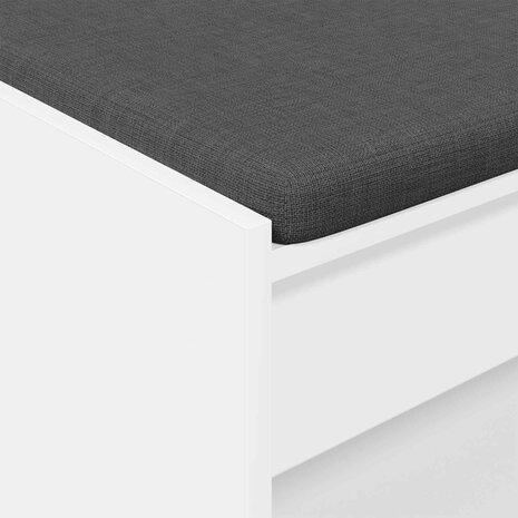 Halbank Wit 63 x 38 x 45 cm Ge&iuml;ndustrialiseerd hout en stof 8