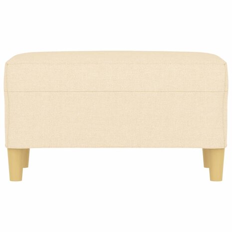 Bankje 70x35x41 cm stof cr&egrave;mekleurig 3