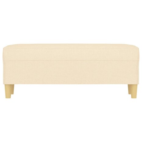 Bankje 100x35x41 cm stof cr&egrave;mekleurig 3