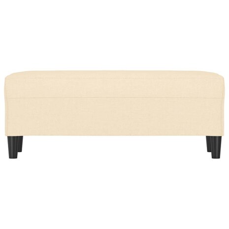 Bankje 100x35x41 cm stof cr&egrave;mekleurig 3