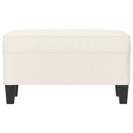 Bankje 70x35x41 cm kunstleer cr&egrave;mekleurig 3