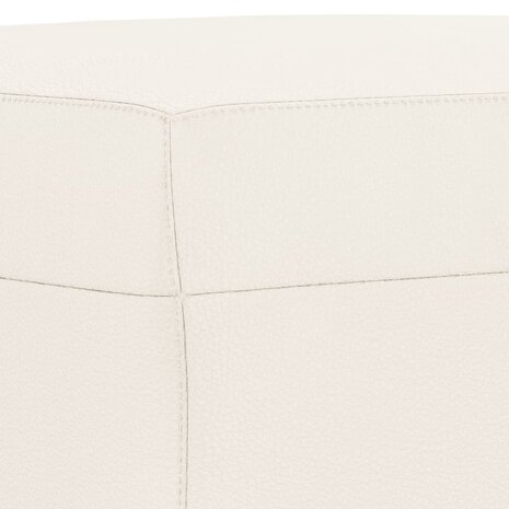 Bankje 70x35x41 cm kunstleer cr&egrave;mekleurig 5