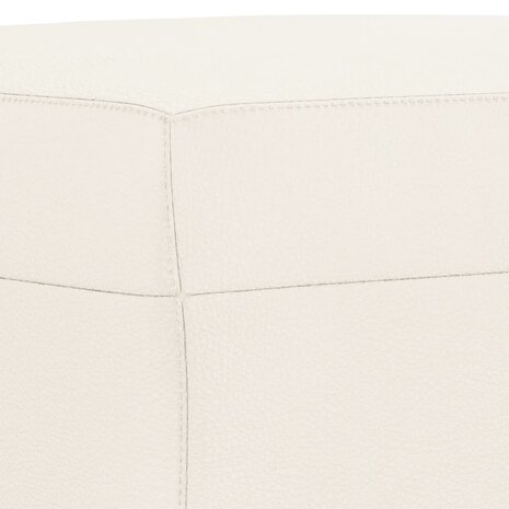 Bankje 100x35x41 cm kunstleer cr&egrave;mekleurig 5