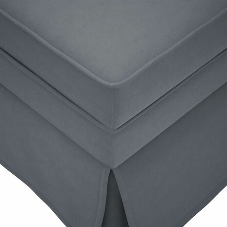 Chaise longue met bolster&rechterarmleuning fluweel donkergrijs 7
