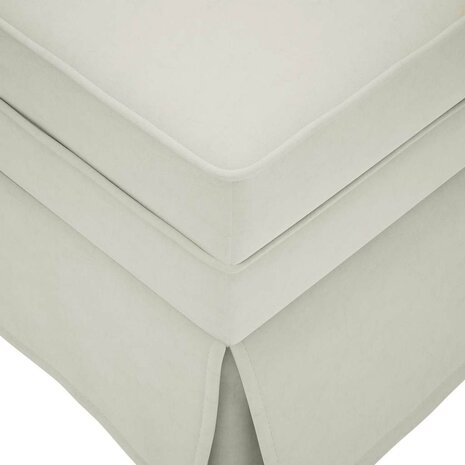 Chaise longue met bolster en rechterarmleuning fluweel cr&egrave;me 7