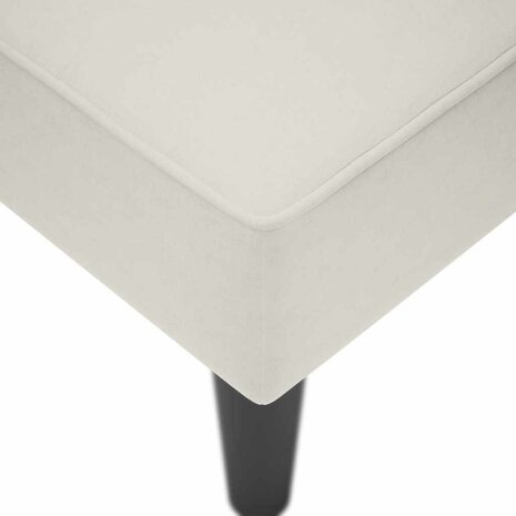 Chaise longue met rechterarmleuning fluweel cr&egrave;mekleurig 7