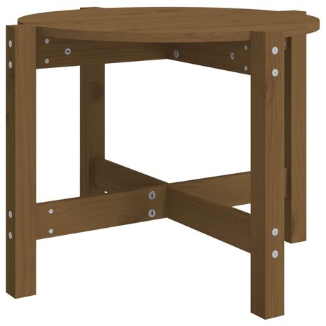 Salontafel &Oslash; 62,5x45 cm massief grenenhout honingbruin 2