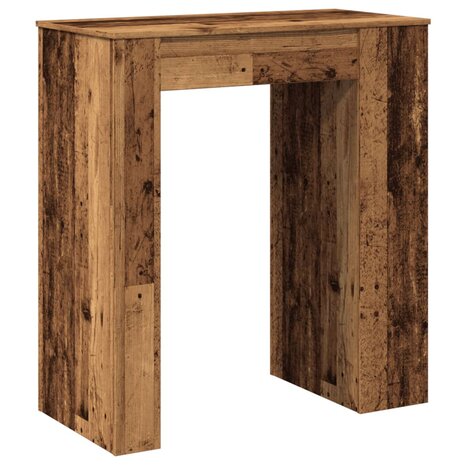 Bartafel met rekken 95x47x103,5 cm bewerkt hout oud houtkleur 6