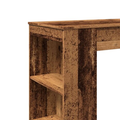 Bartafel met rekken 95x47x103,5 cm bewerkt hout oud houtkleur 7