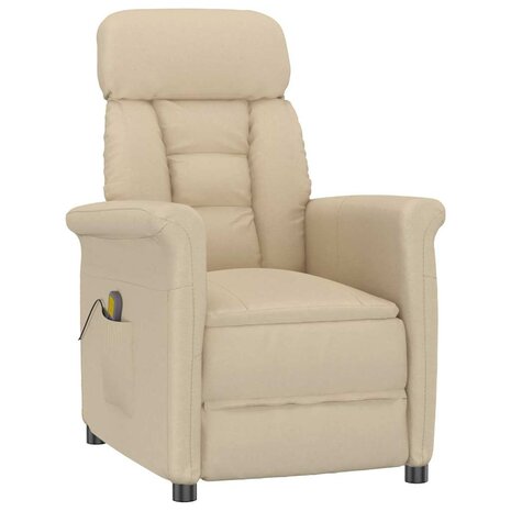 Massagestoel Cr&egrave;me 70.5 x 96.5 x 95 cm Stof en metaal 1