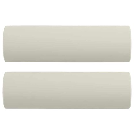 Sierkussens 2 st 15x50 cm fluweel cr&egrave;mekleurig 2