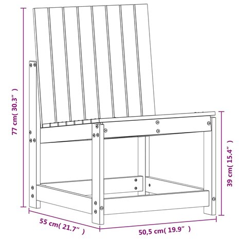 Tuinstoel 50,5x55x77 cm ge&iuml;mpregneerd grenenhout 9