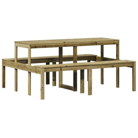 Picknicktafel 160x134x75 cm ge&iuml;mpregneerd grenenhout 2