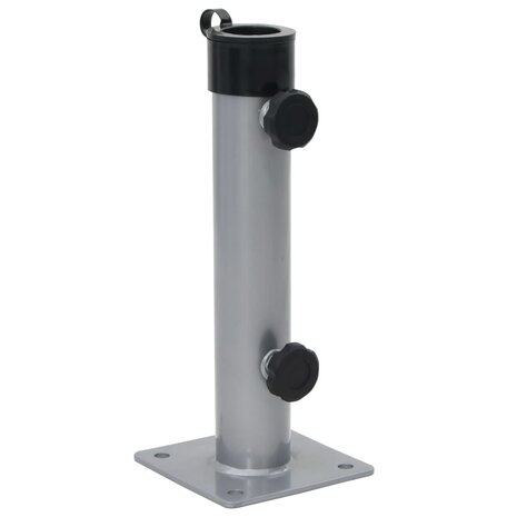 Parasolvoet voor &Oslash;38/48 mm stok staal zilverkleurig 1