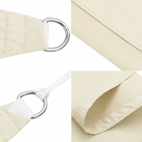 Zonnescherm vierkant 3,6x3,6 m oxford stof cr&egrave;mekleurig  6