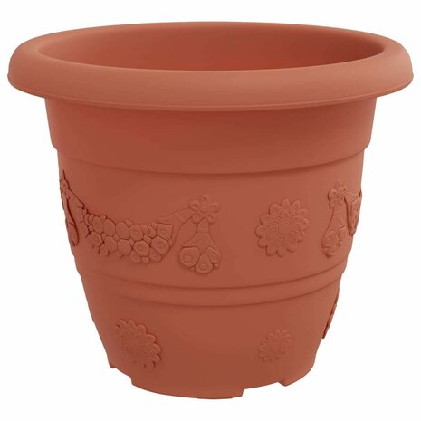 Ronde Bloempot 6 pcs Baksteenrood &Oslash; 26 x 21.5 cm Kunststof 5