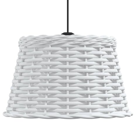 Plafondlampenkap &Oslash;38x23 cm wicker wit 4