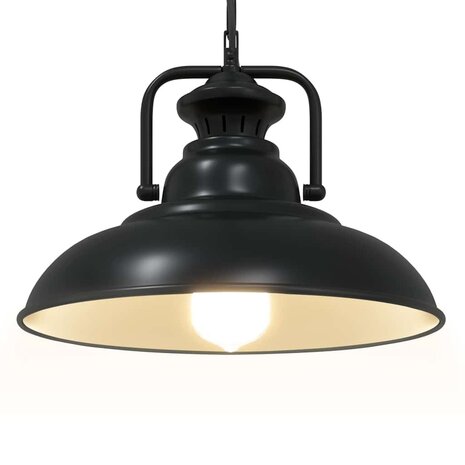 Hanglamp E27 &Oslash; 31 cm ijzer zwart 5