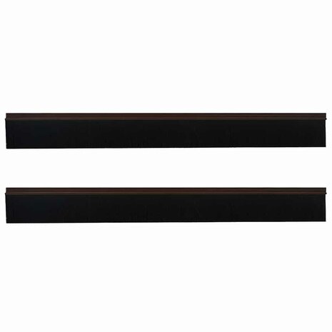 Zelfklevende Deurborstels 2 pcs Bruin 100 cm Aluminium Legering 5