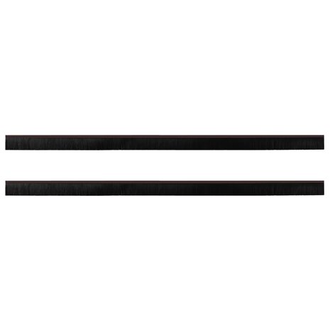 Zelfklevende Deurborstels 2 pcs Bruin 100 cm Aluminium Legering 2