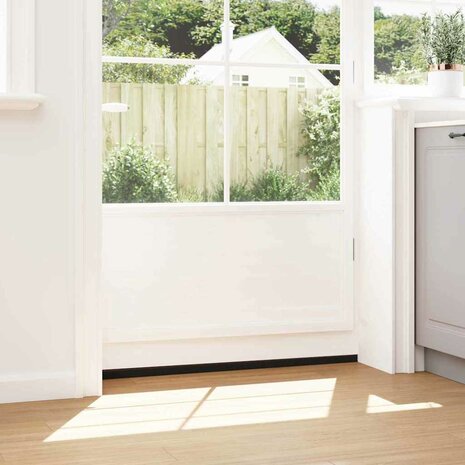 Zelfklevende Deurborstels 2 pcs Bruin 100 cm Aluminium Legering 4