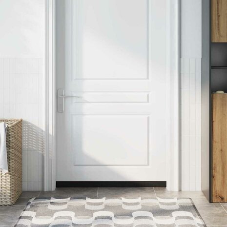 Zelfklevende Deurborstels 2 pcs Bruin 100 cm Aluminium Legering 1