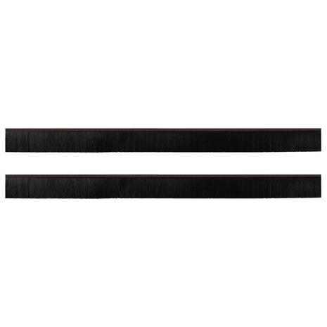 Zelfklevende Deurborstels 2 pcs Bruin 100 cm Aluminium Legering 2
