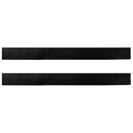 Zelfklevende Deurborstels 2 pcs Bruin 100 cm Aluminium Legering 2