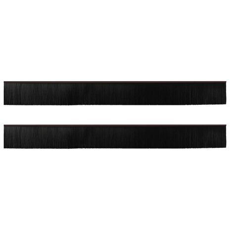 Zelfklevende Deurborstels 2 pcs Bruin 100 cm Aluminium Legering 2
