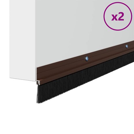 Deurborstel 2 pcs Bruin 100 cm 3