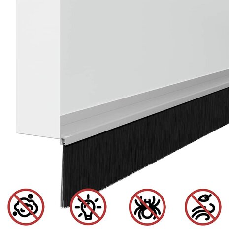 Zelfklevende Deurborstels 6 pcs Zilver 100 cm 8