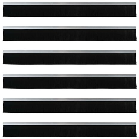 Zelfklevende Deurborstels 6 pcs Zilver 100 cm 5