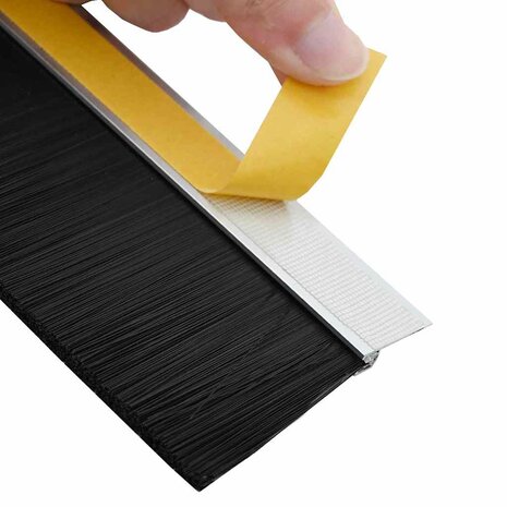 Zelfklevende Deurborstels 6 pcs Zilver 100 cm 7