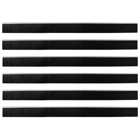 Zelfklevende Deurborstels 6 pcs Zilver 100 cm 2
