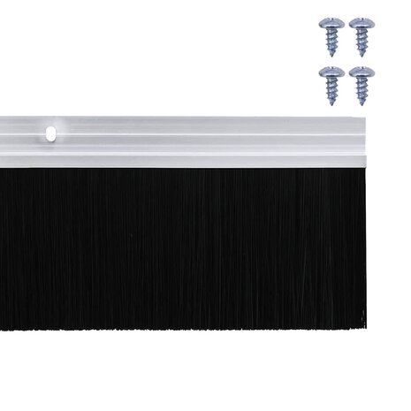 Deurborstel 2 pcs Zilver 100 cm 6