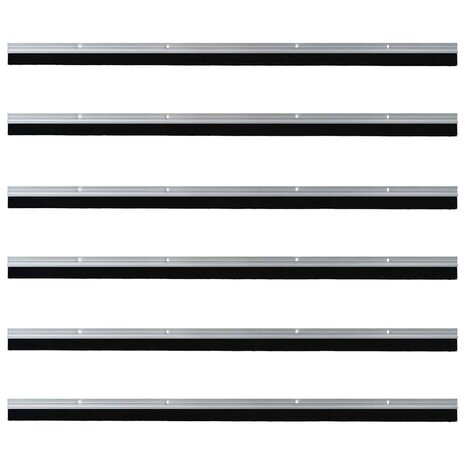Deurborstel 6 pcs Zilver 100 cm 5