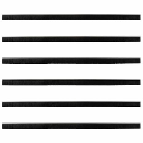Deurborstel 6 pcs Zilver 100 cm 5