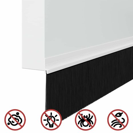 Zelfklevende Deurborstels 2 pcs Wit 100 cm Aluminium Legering 8