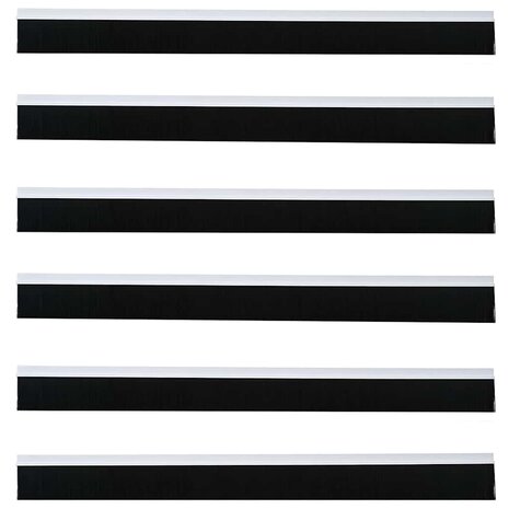 Zelfklevende Deurborstels 6 pcs Wit 100 cm Aluminium Legering 5