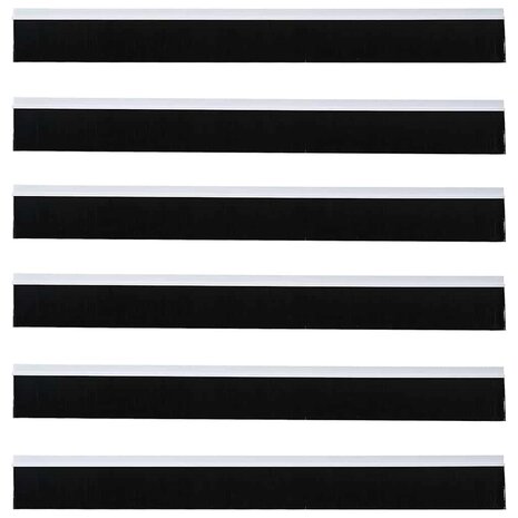 Zelfklevende Deurborstels 6 pcs Wit 100 cm Aluminium Legering 5