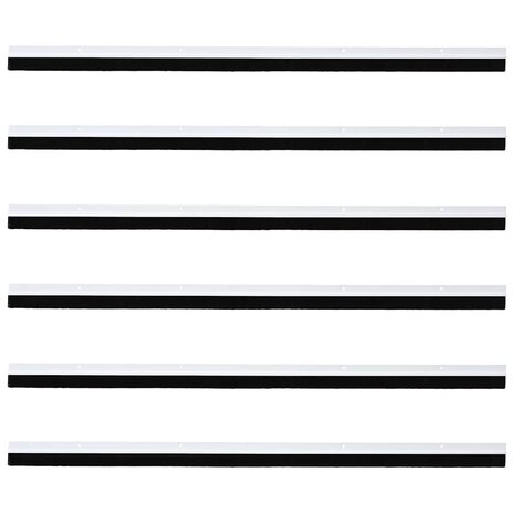 Deurborstel 6 pcs Wit 100 cm 5
