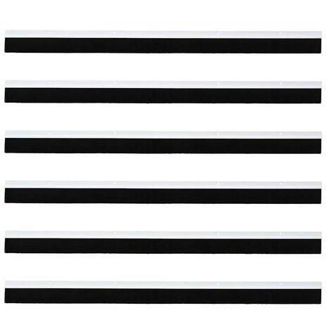 Deurborstel 6 pcs Wit 100 cm 5
