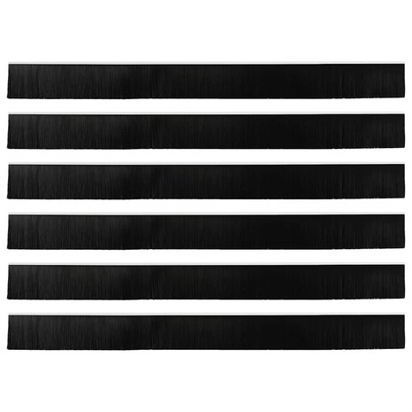 Deurborstel 6 pcs Wit 100 cm 6