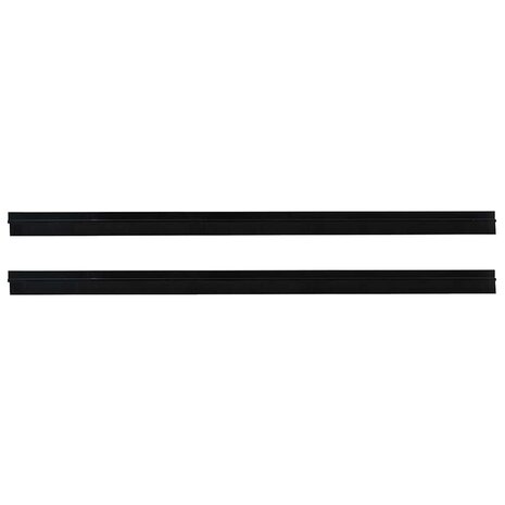 Zelfklevende Deurborstels 2 pcs Zwart 100 cm Aluminium Legering 5