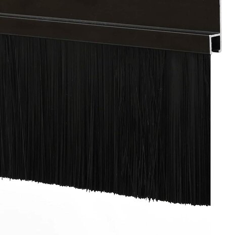 Zelfklevende Deurborstels 6 pcs Zwart 100 cm Aluminium Legering 6